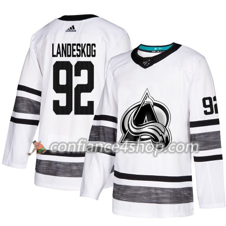 Adidas Maillot de Hockey Colorado Avalanche Gabriel Landeskog 92 2019 All-Star Blanc Authentic - Homme